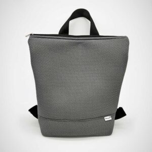 Mochila Urban Mesh gris fabricada en mesh3D y algodón
