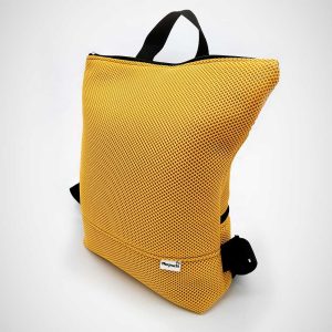 Mochila Urban mesh Sunburst hecha a mano en Mesh3D y algodón.
